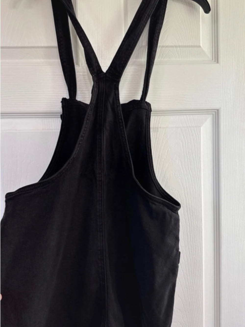 Zenana Outfitters Black Short Denim Overall Romper - Picture 2 of 5